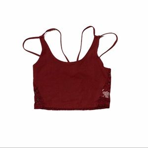 American Eagle Lace Back Crop Top